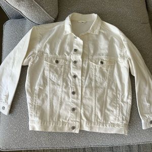 Oversized White Jean Jacket